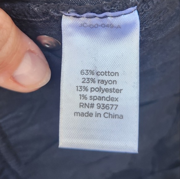 JCP Black Bootcut Jeans Solid Casual Cotton Blend - Picture 13 of 15